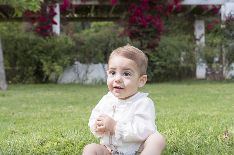 Fotos de bebé en el Parque de María Luisa en Sevilla